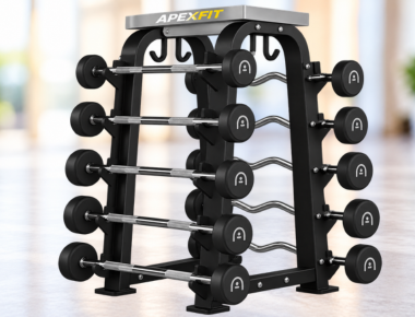 Rubberized EZ Fixed Barbell